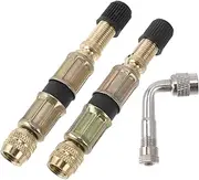 X AUTOHAUX 1 Set 90 Degrees Copper Tire Valve Extension with Flexible Plastic 75mm Tyre Valve Stem Extender for Car Motorcycle RV Truck Bike