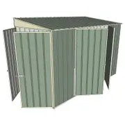 Build-a-Shed 1.5 x 3 x 2m Double Hinged Side Door Skillion Shed - Green