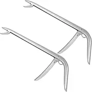 2Pcs Fishing Hook Remover, Stainless Steel Fish Hook Remover Tool, Heavy Duty Fishing Extractor Freshwater and Saltwater Hooker Tool Multipurpose Dehooker Tool for Catfish Carp