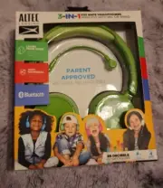 NEW! Altec Lansing 2-In-1 Bluetooth Kids Safe Headphones Green SEALED! FAST SHIP