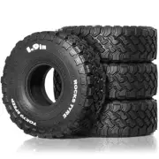 4PCS 1.9" Rubber Tire Wheel Tyre for 1/10 RC Crawler SCX10 II Capra Traxxas TRX4