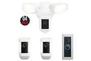 Spotlight Cam Pro 2 Pack With Floodlight Cam Wired Pro And Ring Wired Video Doorbell Pro