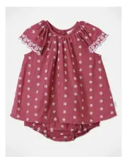 [Sprout] Daisy Broderie Set in Wine