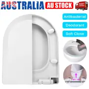 Toilet Seat Cover U Shape Soft Close Quick Top Fixing Hinge Heavy Duty Universal