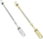 Mini Powder Medicine Scoop 2Pcs Metal Shovel Spoon Shovel Scoop with Crystal for