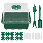 Seed Tray Plant Grow Box 12 Hole Propagation Nursery Seedling Starter - 10pcs