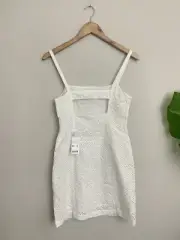 Urban Outfitters Wilma Eyelet Bodycon Mini Dress Size Small