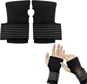 Wrist Brace, 2pcs Wrist Support, Wrist Strap for Wrist Compression Relief of Wrist Pain, Adjustable Compression Straps for Tendonitis, Hand Pain for Men and Women, Right & Left (Black)