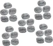 Yardenfun 5sets Mini Bonsai Stone Figurine Pebbles Outdoor Landscaping Landscape Rocks Decorative Stones for Fish Tank Creative Decorations 5pcs*5
