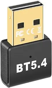 Fahgaer USB Bluetooth 5.4 Dongle Adapter for PC Wireless Mouse Speaker Keyboard Bluetooth Audio Receiver Transmitter Driver Free