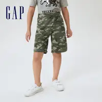 在飛比找蝦皮商城優惠-Gap 男童裝 時尚網面綁帶運動短褲-綠色迷彩(664159