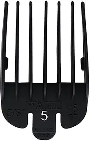 Wahl Professional Color Coded Comb Attachment #3135-001 – Black #5 – 5/8" (16.0mm) – Great for Professional Stylists and Barbers