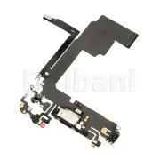 OEM Charging Port Charger Dock Mic Flex Cable For iPhone 15 Pro Black