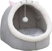 12.9 inch Semi-Enclosed All-Season Cat Bed, Removable and Washable Cat Beds f...