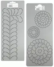 2 Feather Quilting Stencils Quilt Border Templates Stencils Hand Block Patterns