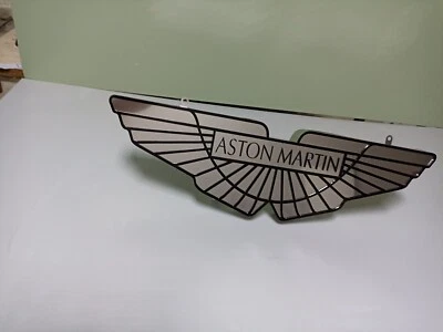 Aston Martin Wall Sign, Garage Decor, Man Cave Gift, Car Logo Art -27,5 inç