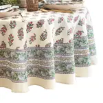 Elrene Home Fashions Nomad Harvest Block Print Oval Tablecloth