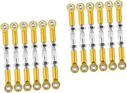 Vaguelly 2sets Car Rod Linkage Set Turnbuckle Rods for 1/10 Truck Metal Material Machined Adjustment for Easy Use 6pcs*2