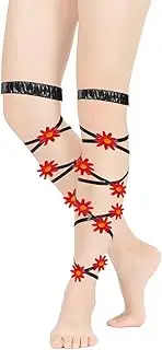 [Generic] Leg Wraps,Elastic Leg Straps Party Garter Cross Bandage | Adjustable Elastic Exotic Apparel Thigh Garter Gothic Costumes Accessories for Women Girls Performance Travel