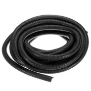 3/4 Inch x 33 Ft Split Wire Loom Tubing, Guard Convoluted Flex, Black