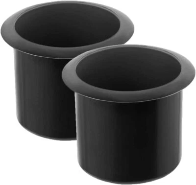 2 Pcs Plastic Black Cup Holder, Recliner-Handles Cup Holder Insert for Sofa B...