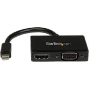 StarTech.com Travel A/V Adapter: 2-in-1 Mini DisplayPort to HDMI or VGA Converter - 1 x 20-pin Mini DisplayPort Digital Audio