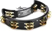 Rhythm Tech Drum Set Tambourine - Black with Brass Jingles (5-pack) Bundle