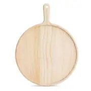 NNEAGS 9 inch Round Premium Wooden Pine Food Serving Tray Charcuterie Board Padd