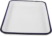 OFFSCH Heavy Duty Enamel Baking Pan Non Stick Tray for Pizza Bread Roasting Multi Functional Enamelware Kitchen Essential