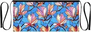 [miaozhen] Waitress Apron 3 Pockets Server Aprons For Waitress Blooming Magnolia Flower Glass Art Short Waist Apron 12-inch Apron for barbecue Water Resistant, Blooming Magnolia Flower Glass Art
