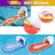 Hammock Inflatable Water Float Bed With Canopy Beach Pool Swimming Bed Lounger