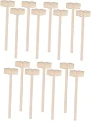 Sosoport 15Pcs Wooden Hammers for Safe Pounding Mallets for Educational Activities for Childrens Learning and Creative Development