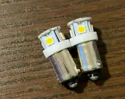 2 New Warm White Bayonet LED Lamp Light Bulbs 6v 6.3v 8v replace #47 #44 #1847