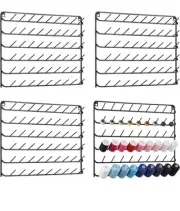 Wall-Mounted Thread Holder for 54 Spools - Metal Organizer (4 Pack)