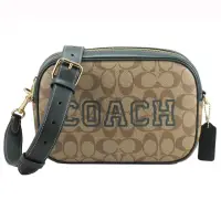 在飛比找momo購物網優惠-【COACH】新款PVC LOGO帥性斜背包(咖啡)