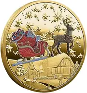 Christmas Coin | Elk Shaped Christmas Commemorative Coin, Colorful Christmas Challenge Coin for Family and Friends
