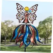 Solar Wind Spinner, Extra-Large Tulip Garden Windmill Spinners with 88.7 Inch