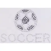 Dritz Iron-On Applique Rhinestuds Soccer Ball, NEW