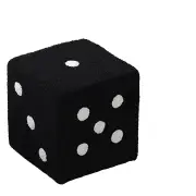 NNEOBA Home Comfort Dice Stool: Multipurpose Waterproof Footstool in Oversize Black