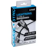 Crest Lightning to USB-A 1.5m Ultra Durable Cable each