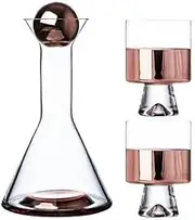 Pitcher Water Jug and Glass Set,Crystal Wine Glasses Cup Set Bar Accessories,Nordic Light Luxury Cold Kettle Wine Milk Bottle Hot/Cold Water Carafe (Color : Rose Red)