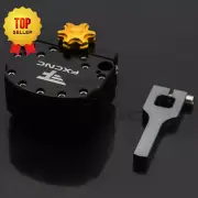 CNC Universal Motorcycle Steering Damper Reversed Safety Control Black&Gold Set
