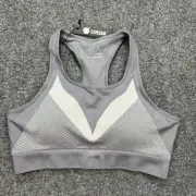 NEW Cordaw Sports Bra Womens Extra Large Grey White Racerback