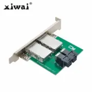 Xiwai Dual Ports Mini SAS SFF-8088 To Internal SAS HD SFF-8643 Female Adapter