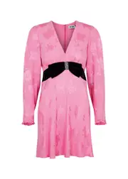 Rixo Bambi Floral-jacquard Mini Dress - Pink - 10 (UK 10 / S) 10 (UK 10 / S)