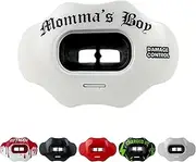 DAMAGE CONTROL Youth Football Mouth Guard – Breathable No Boil Mouthpiece, Protects Lips & Teeth, Works with Braces, Includes Helmet Strap – Sports Gear & Accessories (Momma's Boy)