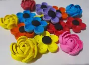 50Pcs Multicolor Paper Quilling Handmade Flowers for Paper Craft many Deco