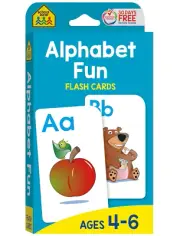 School Zone Alphabet Fun Flash Cards: 56 Cards, Preschool, Kindergarten, ABCs, U