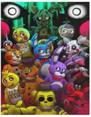 FNAF Five Nights At Freddy's Soft Blanket Comfy Throw 40x50 New