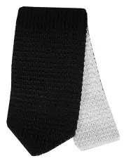 [Declic] Woven Reversible Tie in Black/White